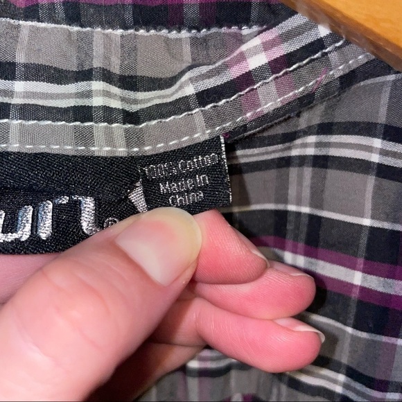 Vurt Purple Button down flannel - Picture 4 of 6